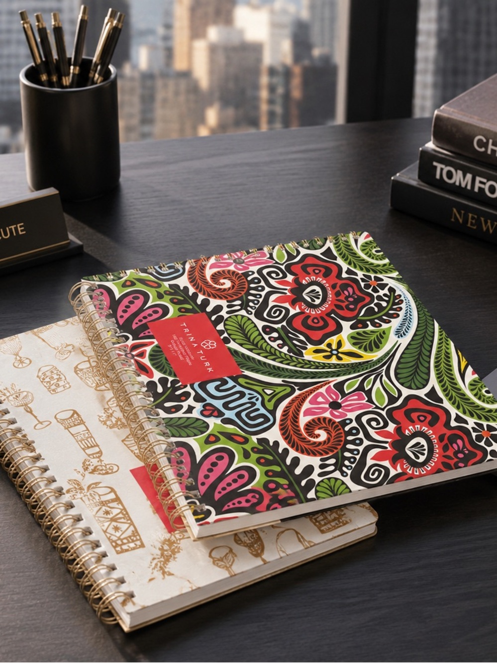 Trina Turk Spiral Notebook - Vibrant Floral Pattern (Multicolor)